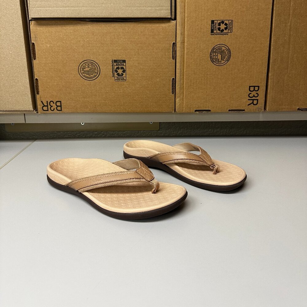 Women's Tan Comfort Flip Flop Sandals
